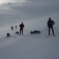 Halti - Vánicí ke srubu Kuonjarjohka